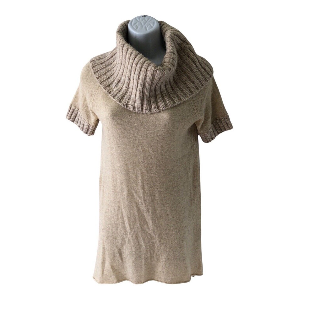 Alice + Olivia Cowlneck Sweater Mini Dress Wool Baby Alpaca Cashmere Blend Sz XS